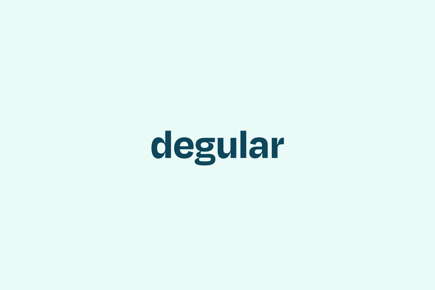 Degular typeface specimen
