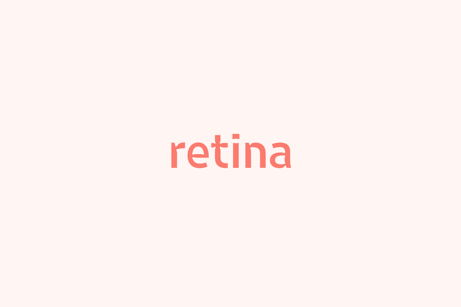 Retina typeface specimen