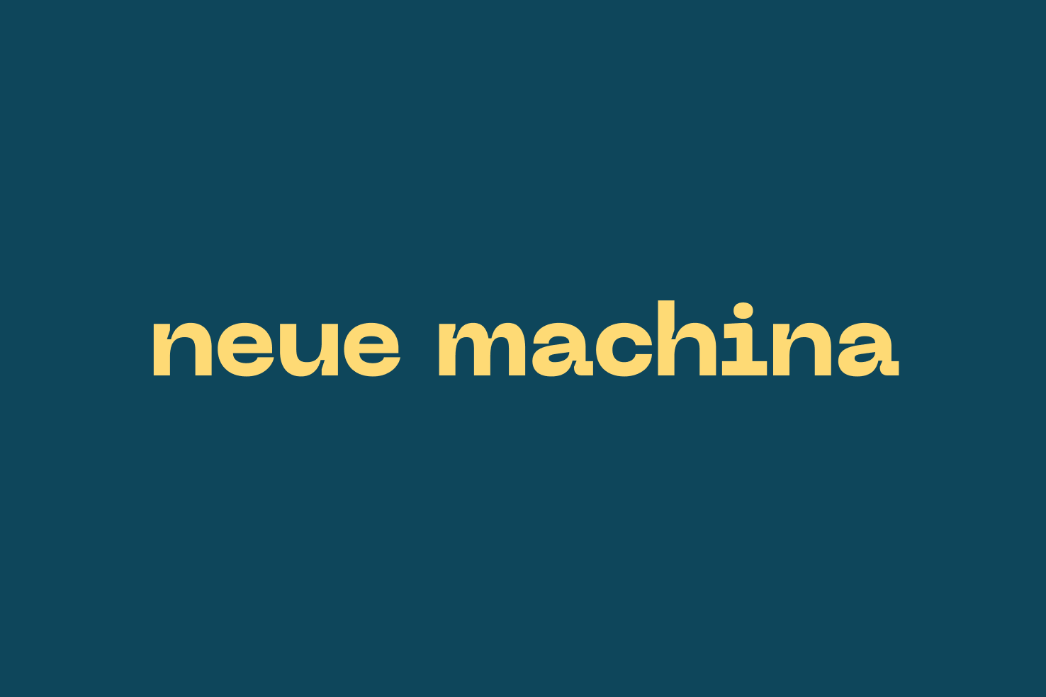 Neue Machina typeface specimen