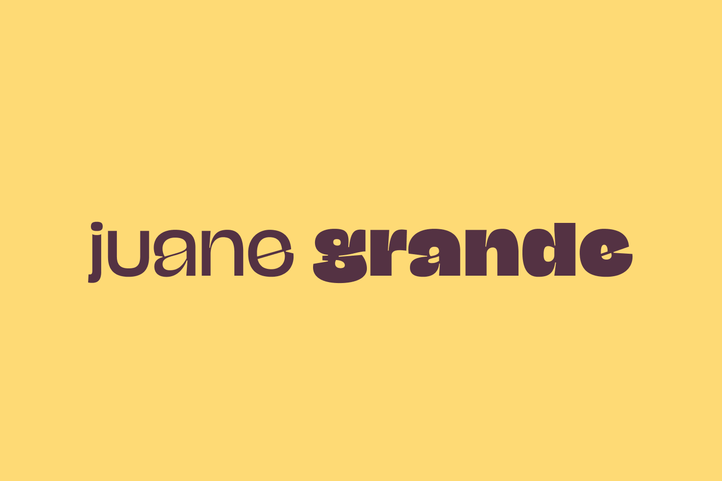 Jaune Grande typeface specimen