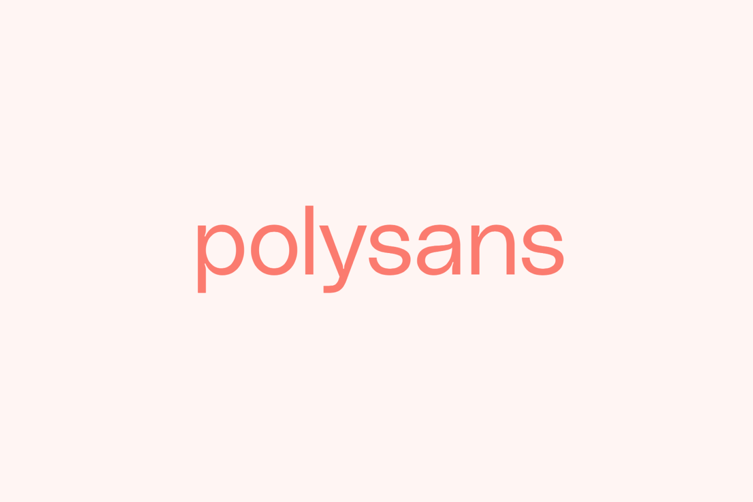 Polysans typeface specimen