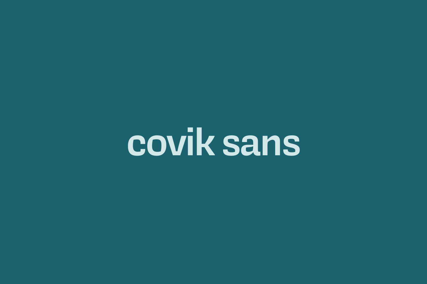 Covik Sans typeface specimen