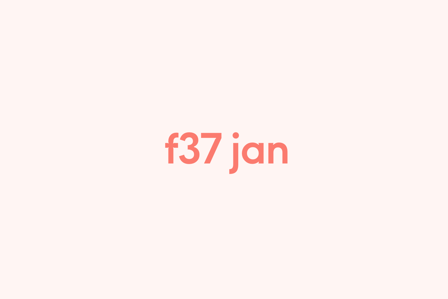 F37 Jan typeface specimen