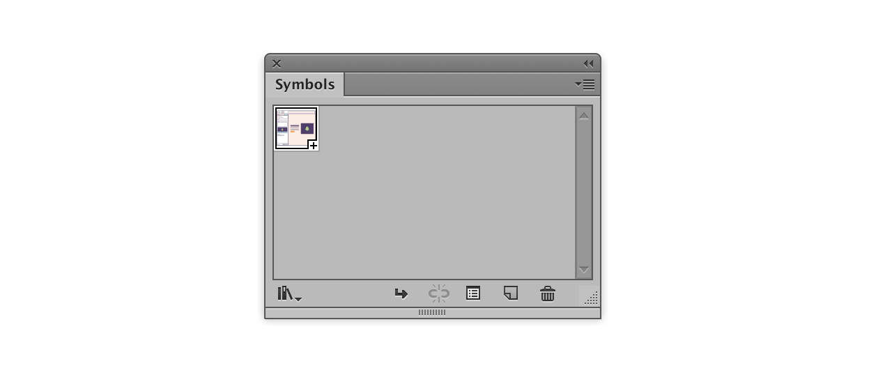The symbol in the Illustrator symbols panel ready to use