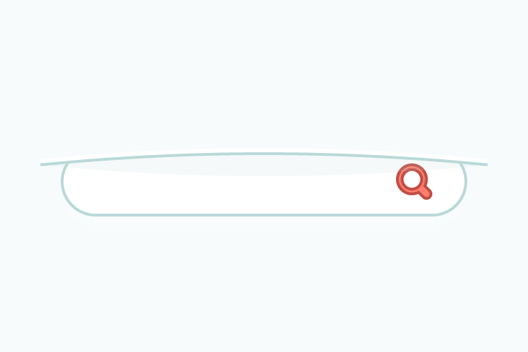 Search overlay with smooth reveal animation
