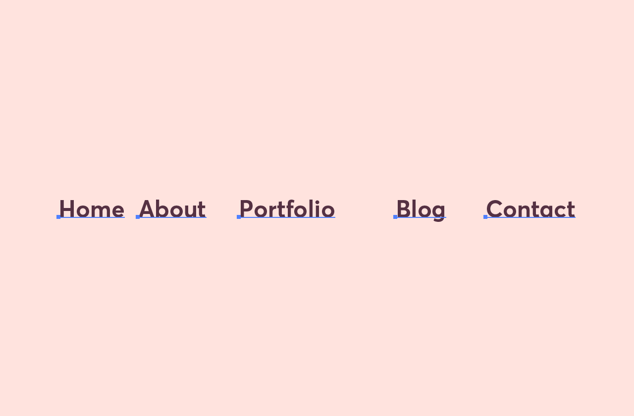 Home, About, Portfolio, Blog and Contact selected in Illustrator